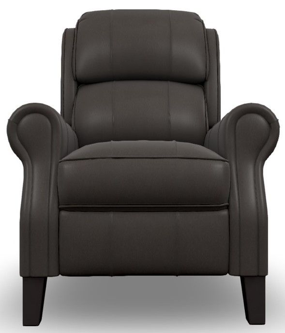 Best® Home Furnishings Customizable Joanna Leather Power High Leg Recliner with Power Tilt Headrest and Espresso Legs-1