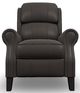 Best® Home Furnishings Customizable Joanna Leather Power High Leg Recliner with Power Tilt Headrest and Espresso Legs-1