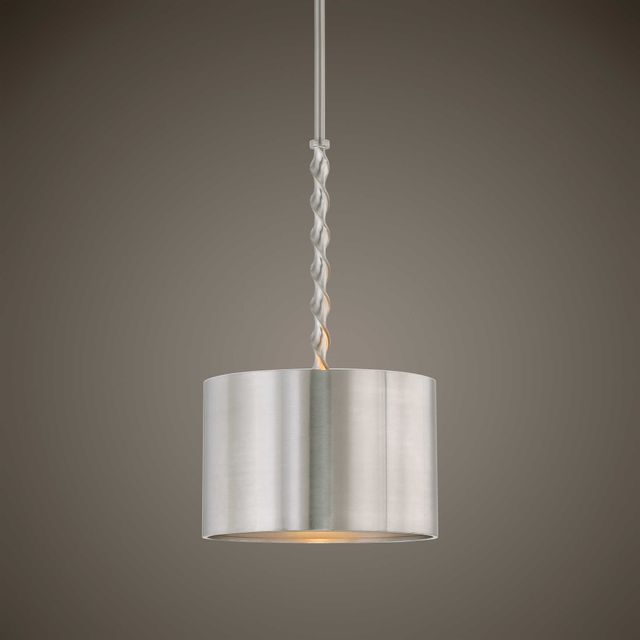 Uttermost by Kalizma Home Tori Brushed Nickel Drum Pendant Light-3