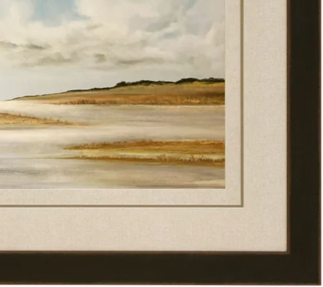 Stylecraft Dark Yellow/Light Blue/Light Gray/White Framed Print-1