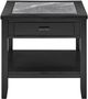 Steve Silver Co. Garvine Gray End Table with Midnight Base-1