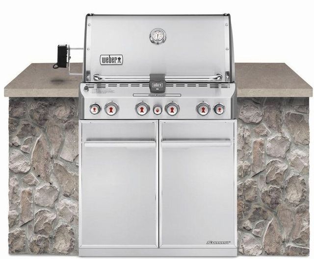 Weber® S-460™ 4-Burner Stainless Steel Built In Liquid Propane Gas Grill-0