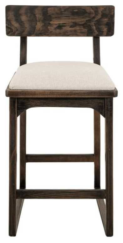 International Furniture Direct Balam Stained Dark/White Barstool-2