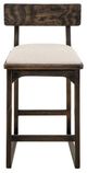 International Furniture Direct Balam Stained Dark/White Barstool-2