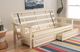 Kodiak Furniture Monterey Antique White Full Futon Frame with Storage-4