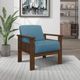 Homelegance® Helena Blue/Walnut Accent Chair with Storage Arms-1