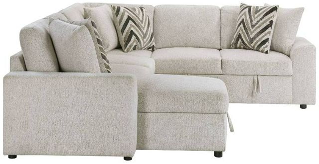 Homelegance® Myrtle 3-Piece Beige Sectional with Pull-out Bed and Hidden Storage-3