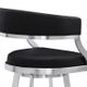 Armen Living Saturn Black 30" Bar Stool-4