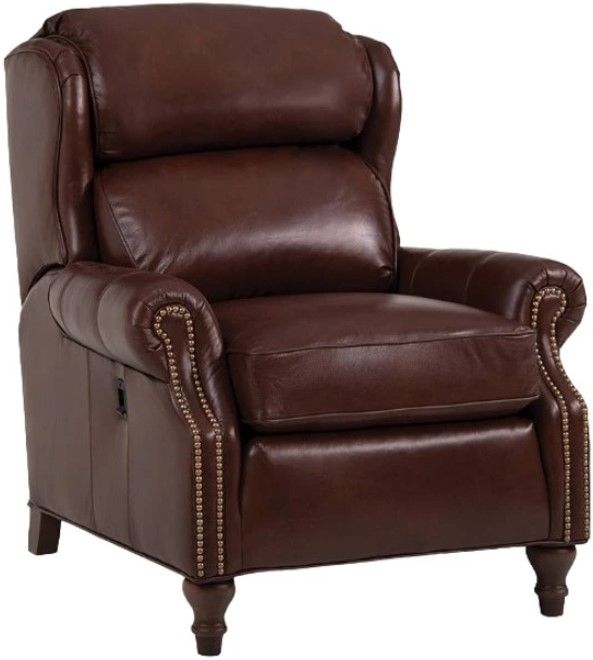 Smith Brothers Customizable 932 Leather Manual Reclining Tiltback Chair-0