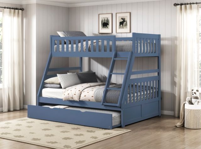 Homelegance® Nora Blue Twin/Full Bunk Bed-1