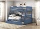 Homelegance® Nora Blue Twin/Full Bunk Bed-1