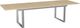 Amisco Customizable Burton 120" Rectangular Extendable Table with 1" White Oak Veneer Top and 1 Leaf-1
