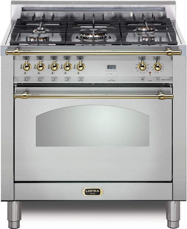Lofra® Dolcevita 30" Stainless Steel Pro Style Dual Fuel Range-0