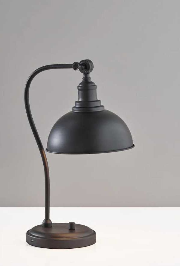 Adesso® Wallace Black Desk Lamp-2