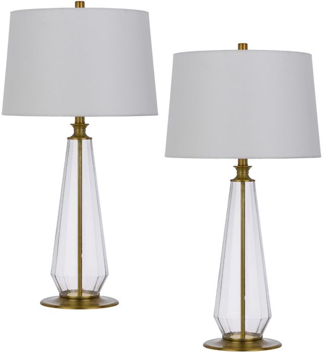 Cal® Lighting & Accessories Southington 2-Piece Antique Bronze Table Lamp Set-0