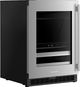 KitchenAid® 24" 4.8 Cu. Ft. Black and Stainless Steel Undercounter Beverage Centre-2