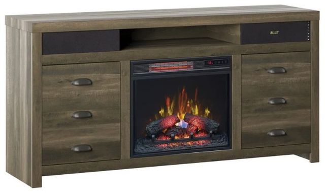 ClassicFlame® Canyon Lake Pine TV Stand with Electric Fireplace-0