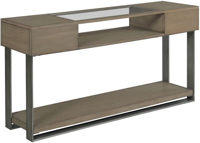 Hammary® Stella Umber Sofa Console with Gray Frame-0