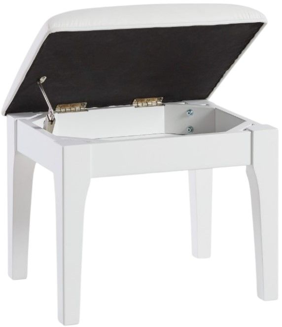 Signature Design by Ashley® Chalanna White Vanity Stool-2
