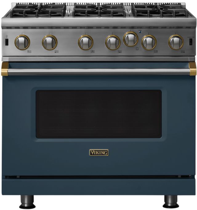 Viking® 5 Series 36" Squall Pro Style Gas Range-0