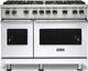 Viking® 5 Series 48" White Pro Style Natural Gas Range-0