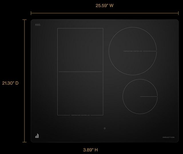 JennAir® Oblivion 26" Black Smart Induction Cooktop with Temperature-Controlled Cooking-1