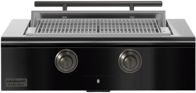 Caliber™ Rockwell 2-Burner Gloss Black Built-In Natural Gas Grill with Pewter Hardware-0