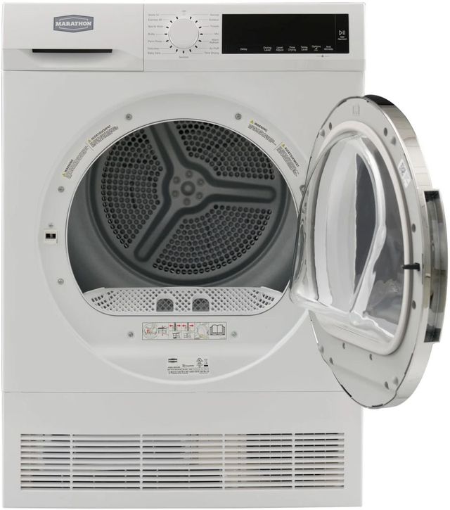 Marathon Deluxe 4.2 Cu. Ft. White Front Load Ventless Electric Dryer -1