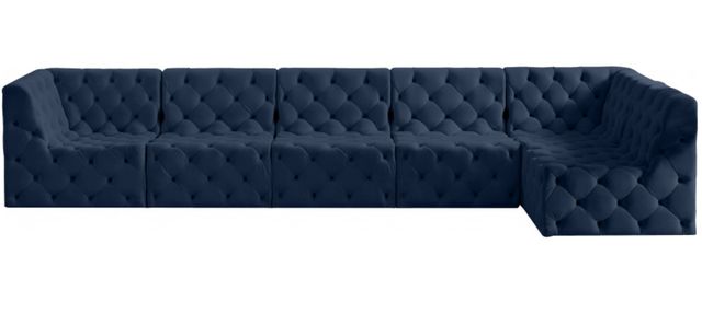Meridian Furniture Tuft 6-Piece Navy Modular Sectional Set-1