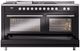 Ilve® Professional Plus II 60" Glossy Black Pro Style Dual Fuel Range-4