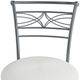 HH2 Home Dutton Chrome/White Metal Vanity Stool-4