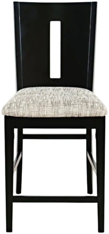 Jofran Inc. Urban Icon Black/Gray Slotback Counter Stool-2