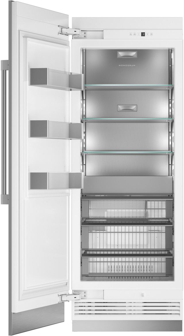 Monogram® 30" 16.7 Cu. Ft. Panel Ready Smart Integrated Column Freezer-1