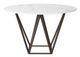 Zuo® Modern Tintern White Dining Table with Antique Brass Base-1