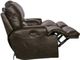Catnapper® Wembley Steel Leather Power Lay Flat Reclining Console Loveseat with Power Adjustable Headrest and Power Adjustable Lumbar Support-4