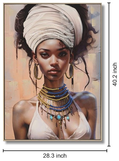 Classy Living Captivating Majestic Muse in Ivory Wall Art-2