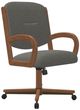 Chromcraft Customizable Concord Swivel Tilt Caster Casual Dining Chair-4