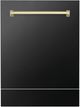 ZLINE Autograph Edition Tallac 24" Black Stainless Steel Dishwasher Panel-1