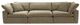 Moe's Home Collection Clay 3-Piece Desert Sage Modular Sectional Sofa-1