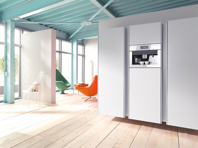 Miele 23.44" Brilliant White Built In Coffee Machine-2