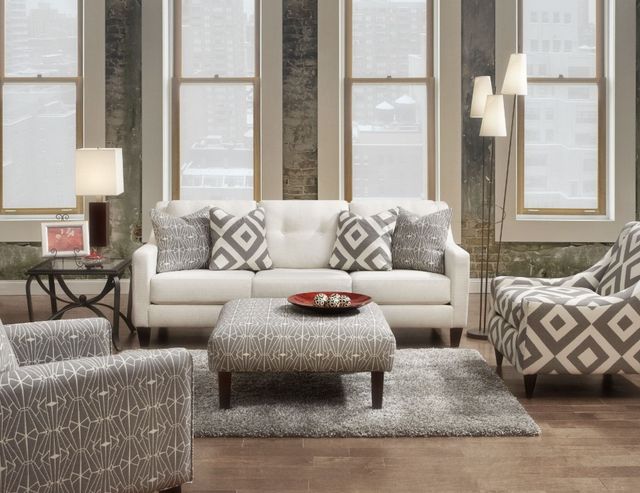 Fusion Furniture Sugarshack Glacier Emblem Charcoal Gray Accent Chair-1
