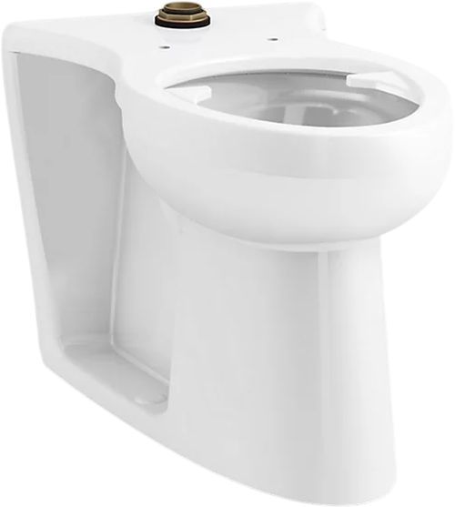 KOHLER® Modflex® Adjust-A-Bowl® White Floor-Mount Top Spud Flushometer Bowl with Bedpan Lugs-0