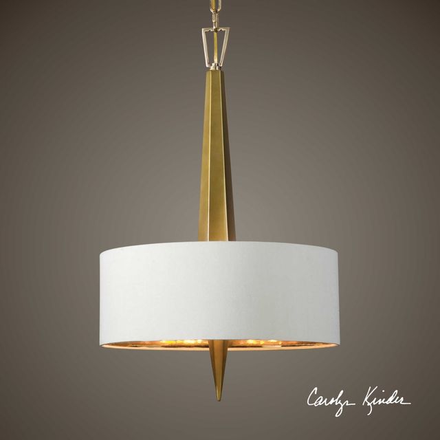 Uttermost by Carolyn Kinder Obeliska Gold 3 Light Chandelier-2