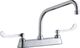 Elkay Chrome 8" Centerset Exposed Deck Faucet with 10" High Arc Spout and 6" Wristblade Handles-0