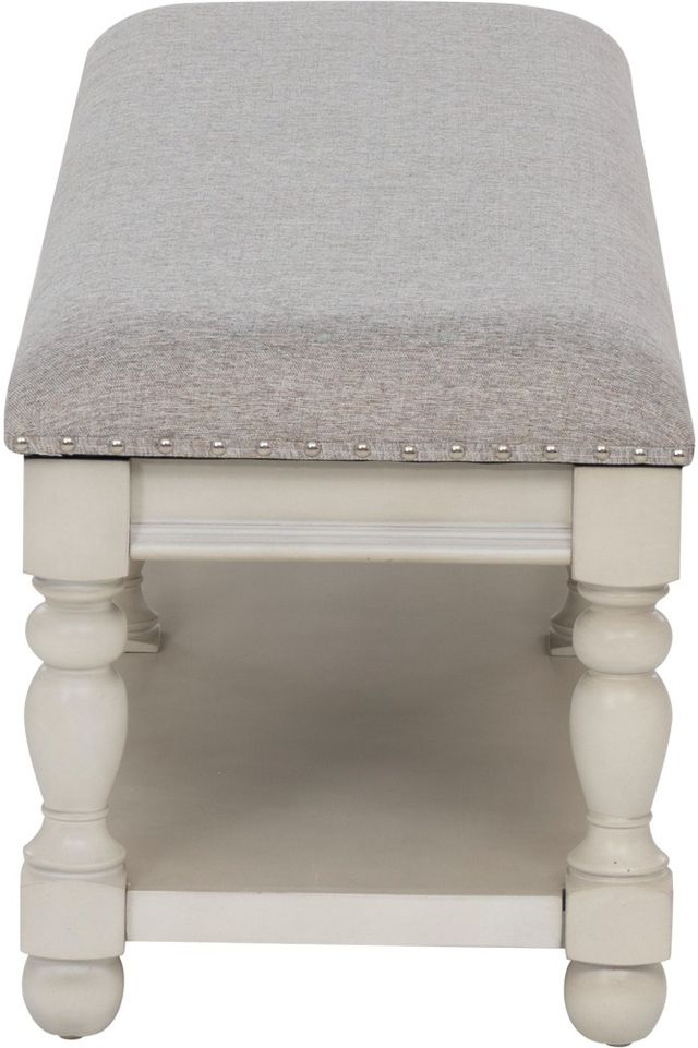Powell® Carrington Antique White/Gray Bench-4