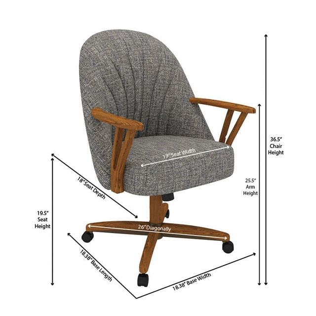 Chromcraft™ Customizable Bailey Dining Chair with Wide Wood Caps-2