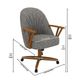 Chromcraft™ Customizable Bailey Dining Chair with Wide Wood Caps-2