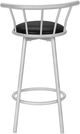 Monarch Specialties Inc. 2-Piece Black/Silver Swivel Barstools Set-4