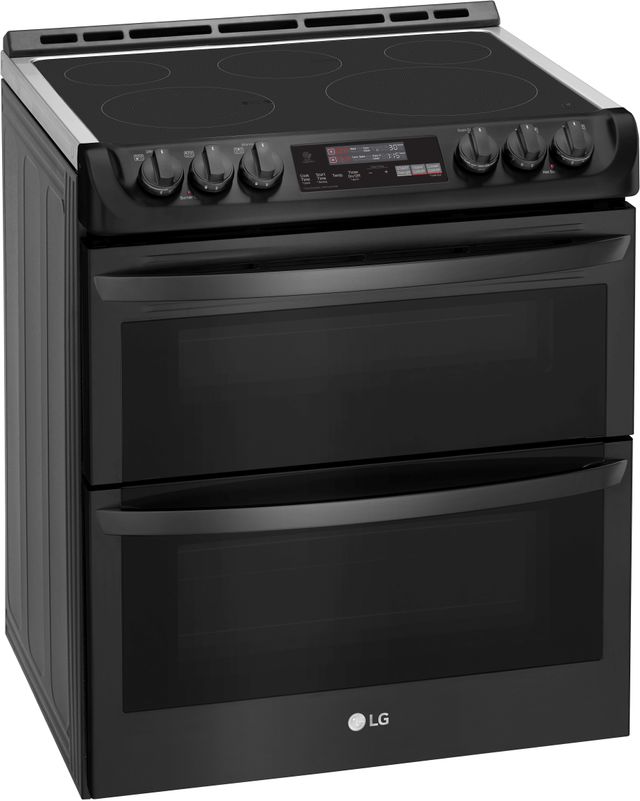 LG 29.88” Matte Black Stainless Steel Slide In Electric Double Oven Range-3