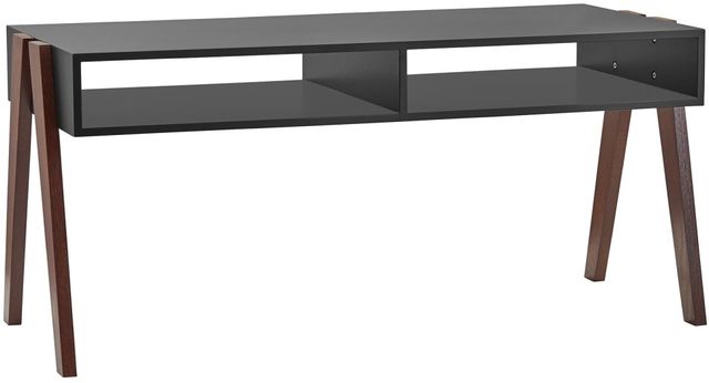 Adesso® Laurel Black Coffee Table with Walnut Legs-0